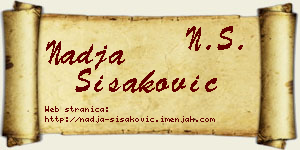 Nadja Šišaković vizit kartica